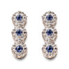 Blue Gold Sapphire and Diamond Earrings BELLE EPOQUE Art. OR610