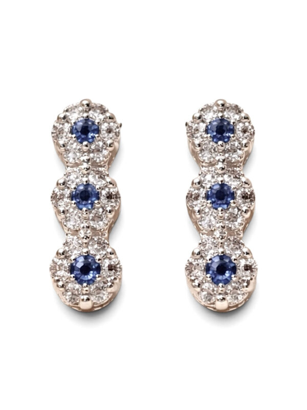 Blue Gold Sapphire and Diamond Earrings BELLE EPOQUE Art. OR610