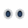 Earrings with diamond sapphires and BON TON gold Art.OR808