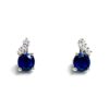 Earrings with sapphires and diamonds white gold 750 % Art.OR1004