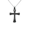 Pendente croce con diamanti neri art. GR088