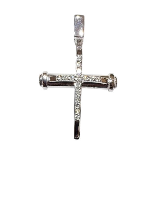 White gold 750% cross pendant and diamonds Art.CR078