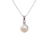 Girocollo perla diamanti oro bianco  art.CDP68-1