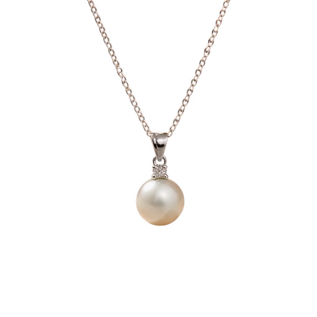 Pearl pendant diamonds white gold 750% art.CDP68-7