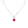 Ruby gold and diamond HEART pendant Art. CD1045