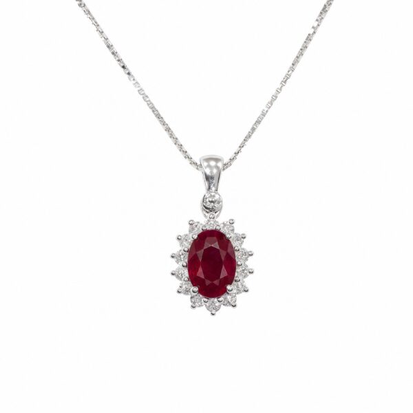 Girocollo Rubino Oro e Diamanti BON TON Art. CD956