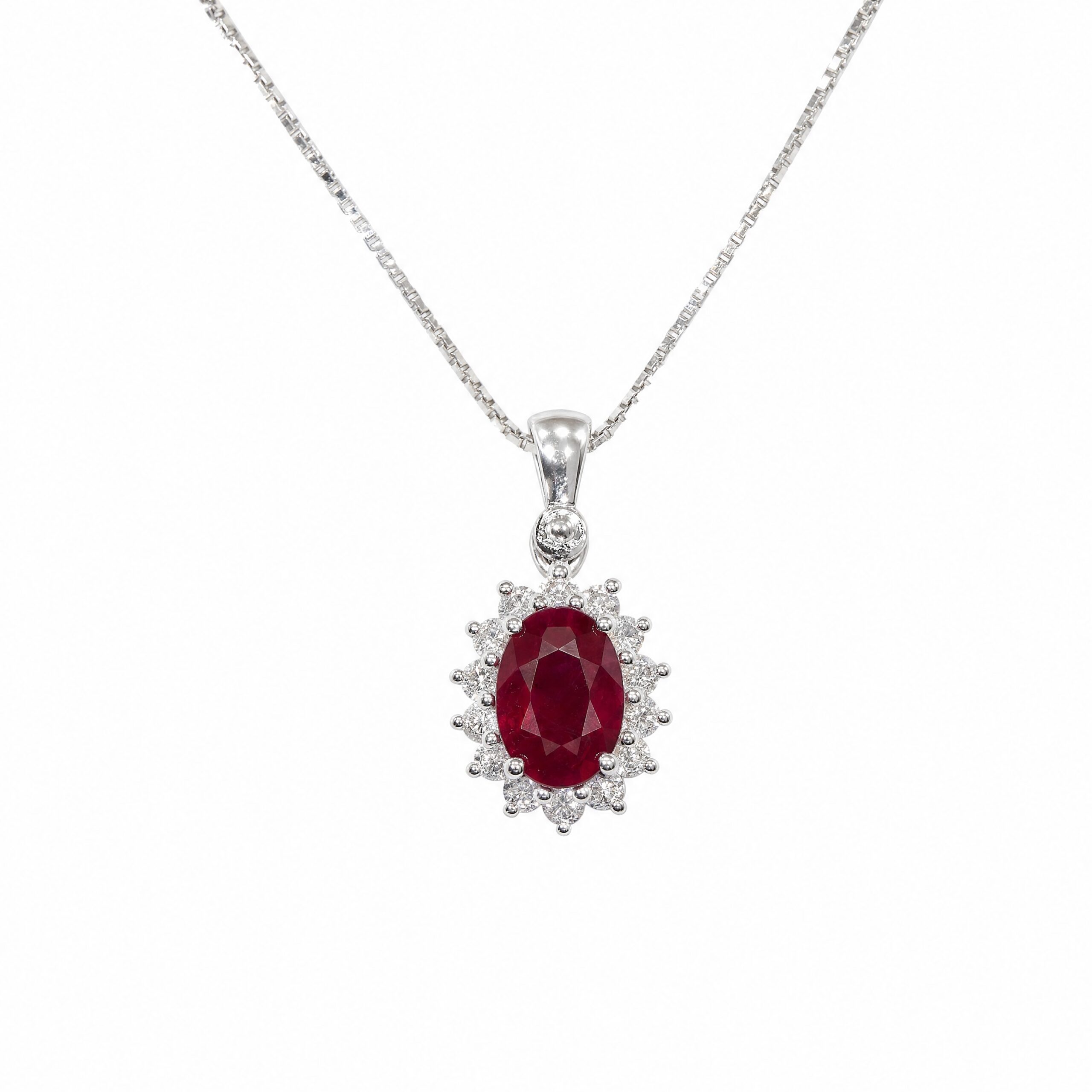 Girocollo Rubino Oro e Diamanti BON TON Art. CD956