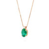 Girocollo in oro rosa con smeraldo e diamanti GEMME Art.CD1004