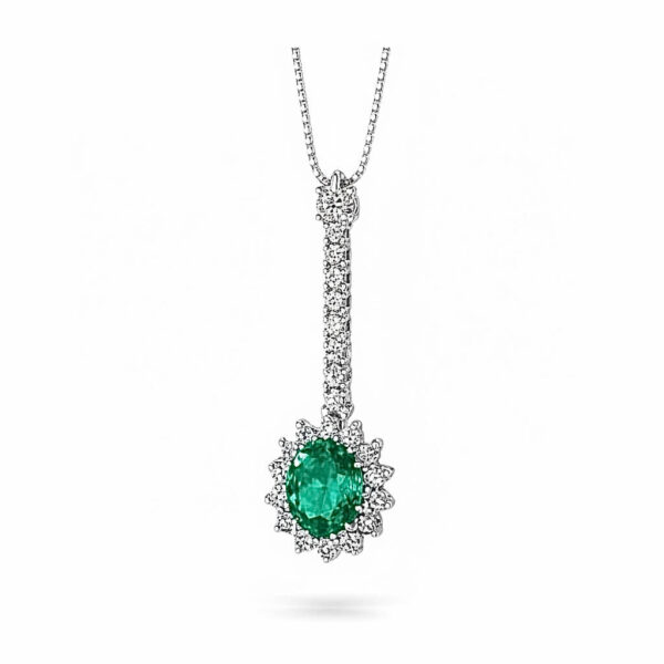 Emerald pendant diamonds and gold BON TON Art. CD373
