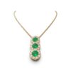 Trilogy pendant Emeralds diamonds and yellow gold BELLE EPOQUE art. CD1142-1