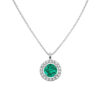 Emerald pendant in white gold and GEMME diamonds Art. CD208