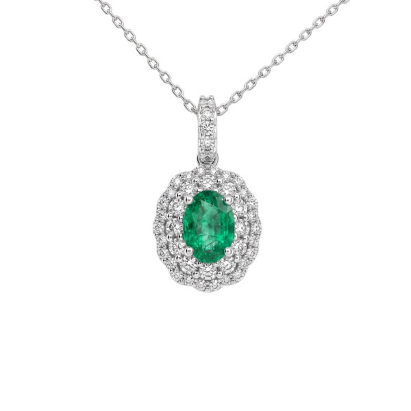 Emerald pendant white gold 750% BELLE EPOQUE Art. CD239