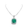 PENDENTE SMERALDO ORO DIAMANTI CIPOLLA DAL 1950 GIOIELLIERI PALERMO 10.36.26 gioielleria palermo Emerald diamond and gold pendant BON TON art. CD1066