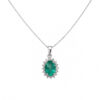 Emerald pendant diamonds white gold BON TON ART.7699/CS
