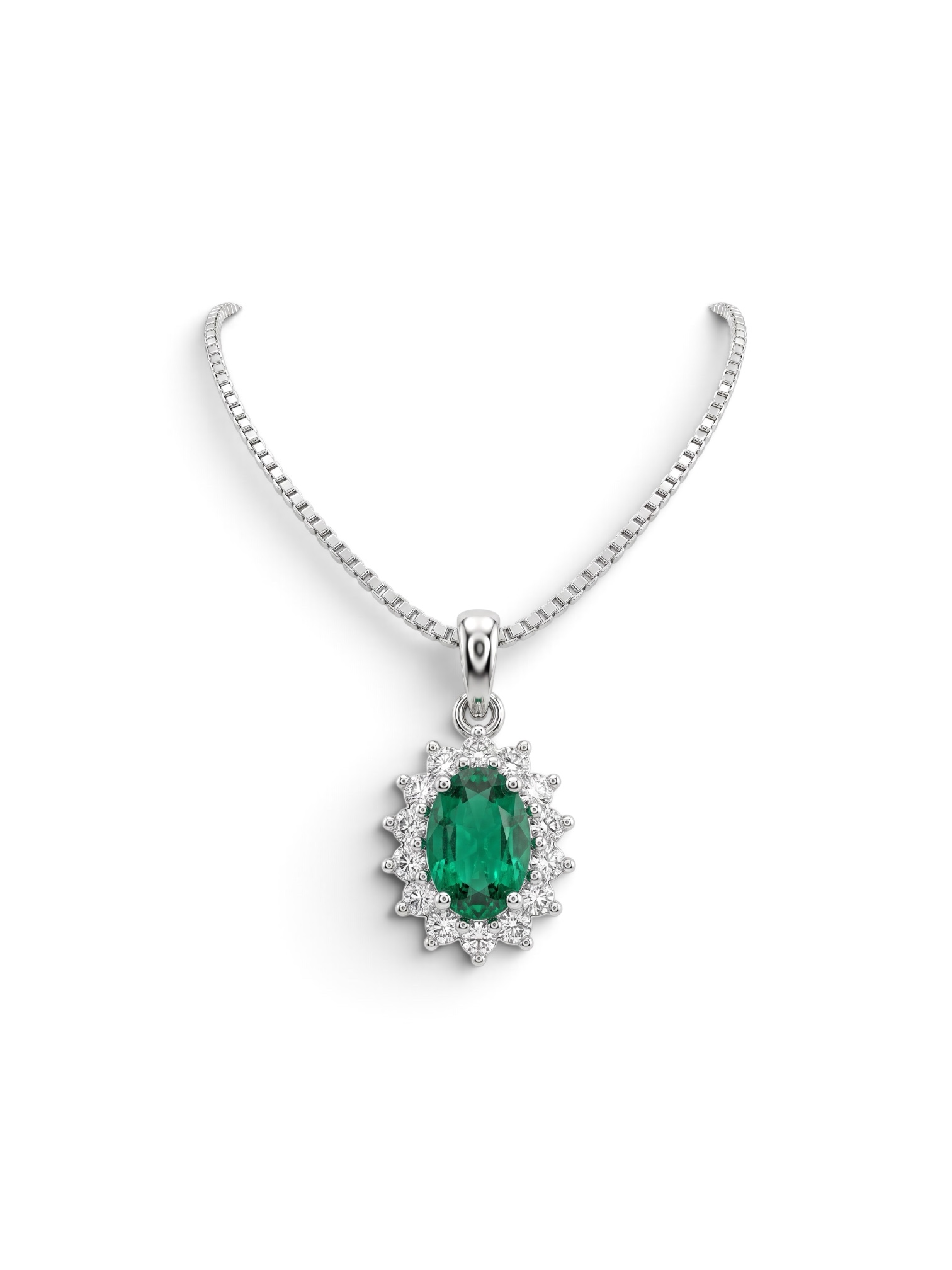 Pendant with emeralds and diamonds Art.CD144