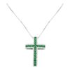 PENDENTE SMERALDO ORO DIAMANTI CIPOLLA DAL 1950 GIOIELLIERI PALERMO 4 2 gioielleria palermo White gold and diamond cross pendant Art. GR256