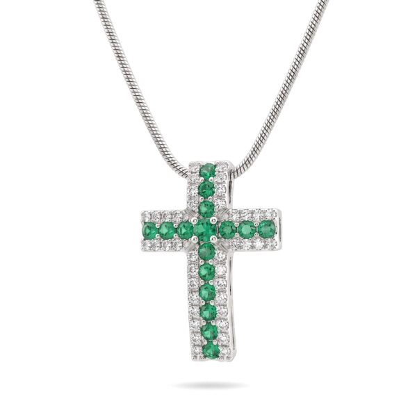750% white gold cross pendant BELLE EPOQUE ART. GR364-2