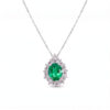 Pendant diamonds and emerald and gold BON TON ART.CD085