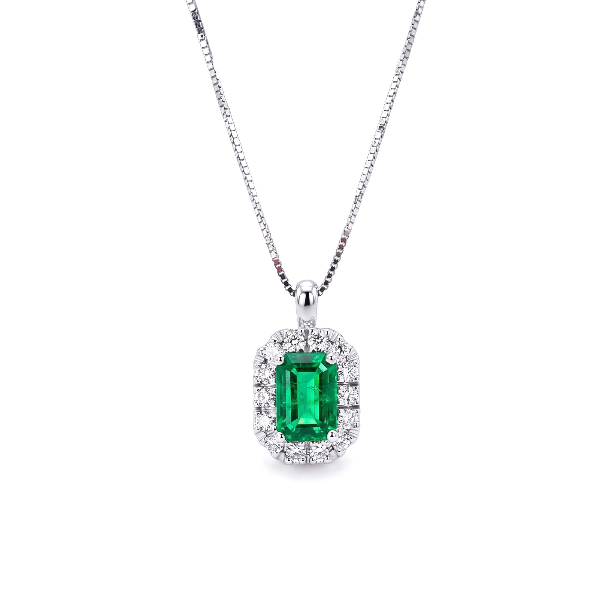 Girocollo con diamanti e smeraldo BELLE EPOQUE  Art. CD831