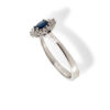 Anello con zaffiro e diamanti  oro bianco BON TON art. AN2187-1
