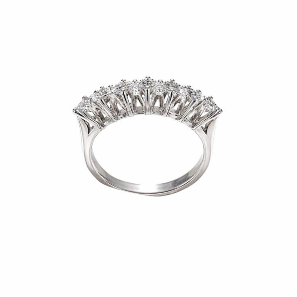 Anello veretta oro bianco e diamanti ARMONIE art.AN011