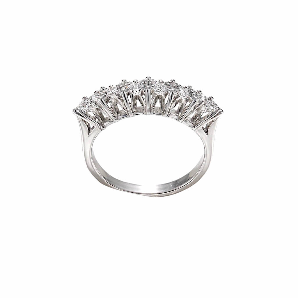 Anello veretta oro bianco e diamanti ARMONIE art.AN011