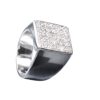 Anello chevalier oro bianco diamanti art. AN2818-2