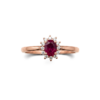 Anello rubino e diamanti oro rosa BON TON art.AN2852