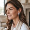 Photoroom 20260730 182614 gioielleria palermo Earrings with diamond sapphires and BON TON gold Art.OR808