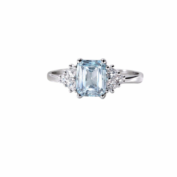 Anello acquamarina e diamanti GEMME Art. AN2956