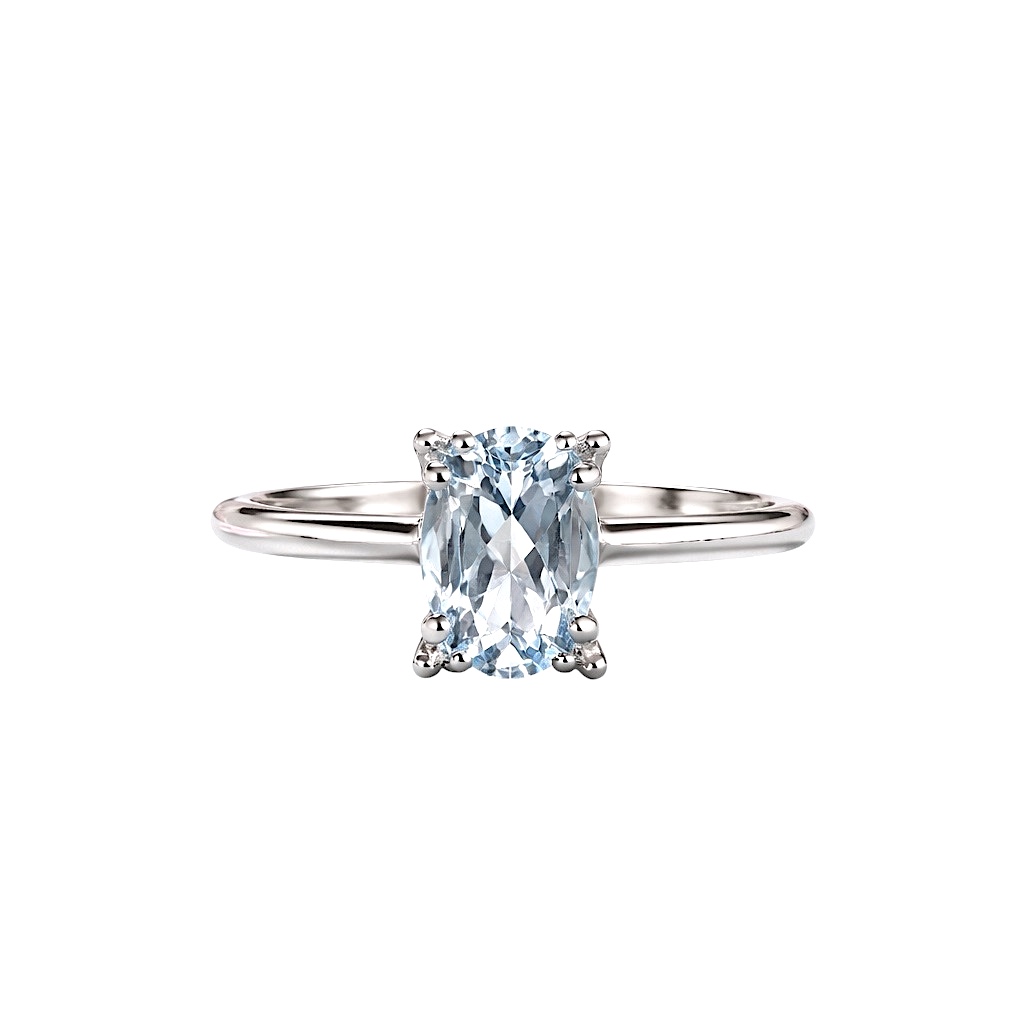 Anello acquamarina in oro 750% e diamanti GEMME Art. AN2931