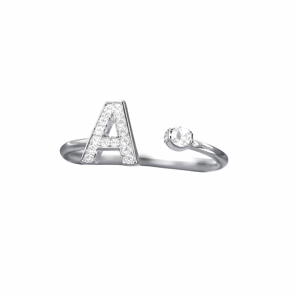 Anello iniziale A oro e diamanti art. ANP-A