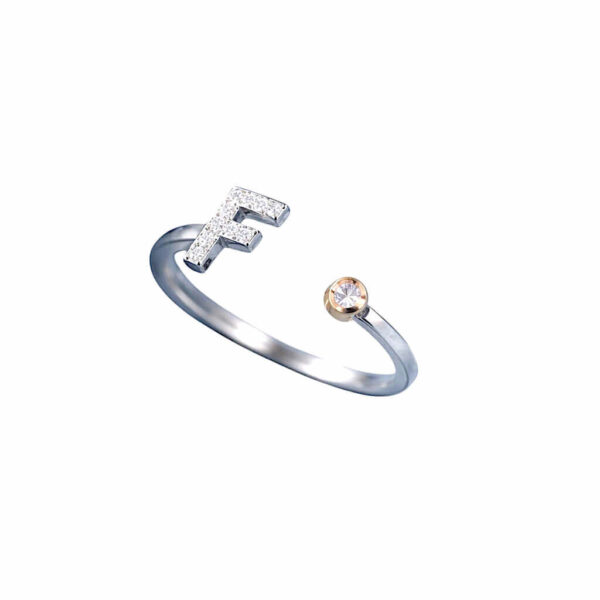 Anello iniziale F oro e diamanti art. ANP-F