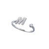 Anello iniziale M oro bianco e diamanti art. ANP-M