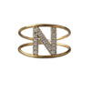 Anello iniziale N oro e diamanti art. AN-N