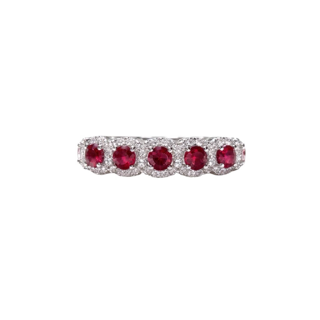 RING RUBIES AND DIAMONDS GOLD 750% ART. AN1652
