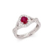 anello rubino diamanti oro 18 kt cipolla dal 1950 gioielleria palermo 750% RUBY AND DIAMONDS GOLD RING ART. AN1048
