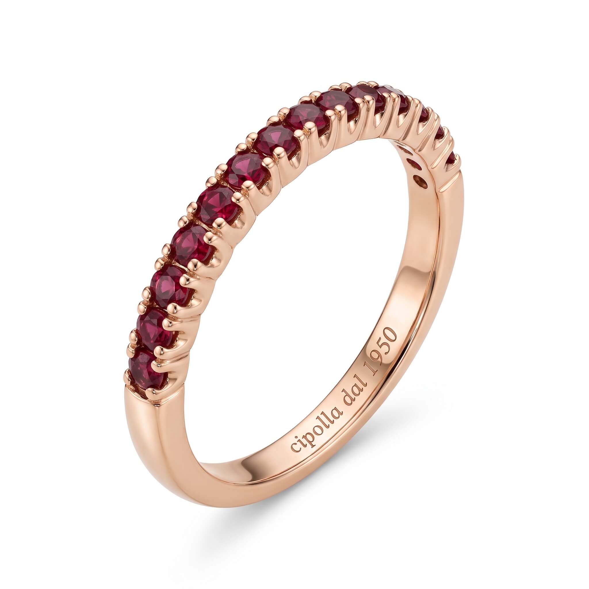 Anello veretta con rubini GEMME art. AN2107