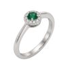 Emerald Ring White Gold