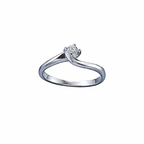 Solitaire ring gold and diamond LOOKS Art. AN1416