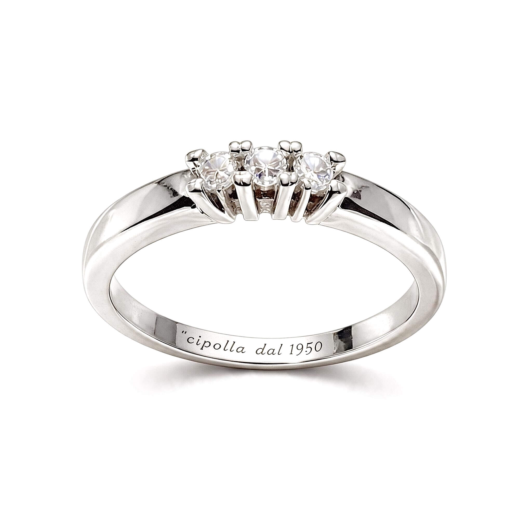 Anello trilogy con diamanti DESIDERIO art.AN1477
