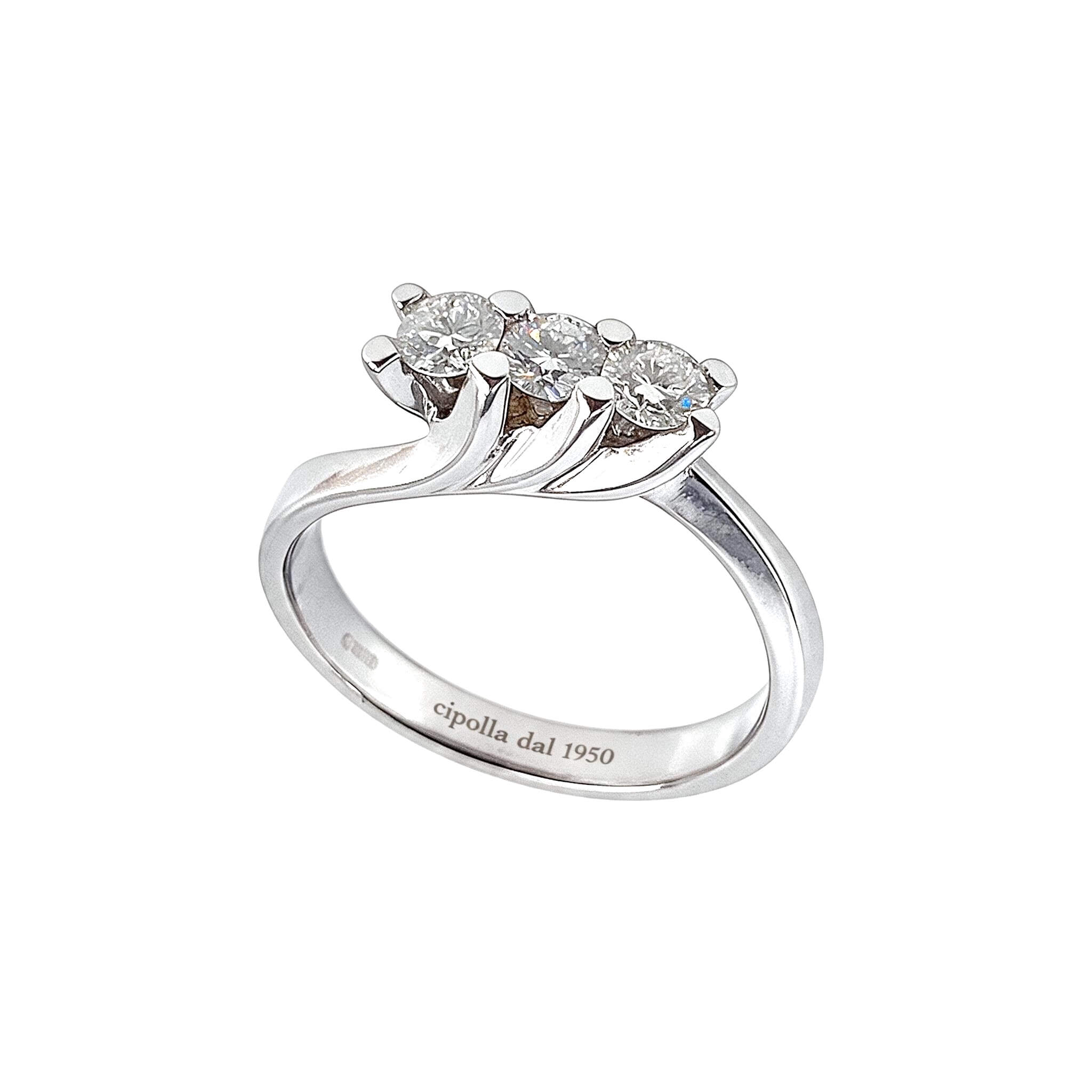 Anello trilogy oro e diamanti SGUARDI Art. AN2839