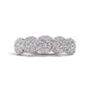 Anello veretta di diamanti oro bianco SETA art. AN2297