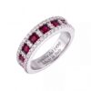 Anello veretta con diamanti e rubini  BELLE EPOQUE art. AN2144