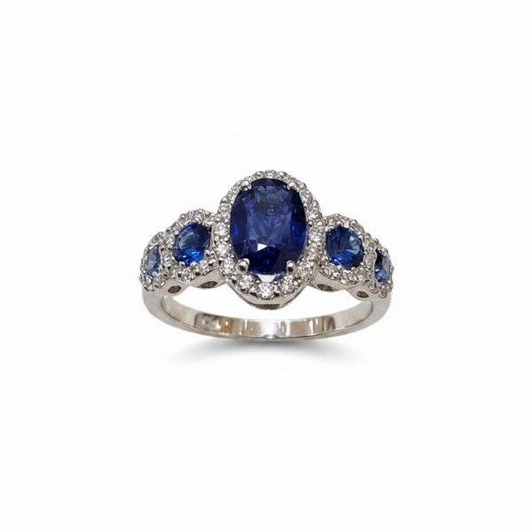Anello oro zaffiri e diamanti BELLE EPOQUE art. AN1432