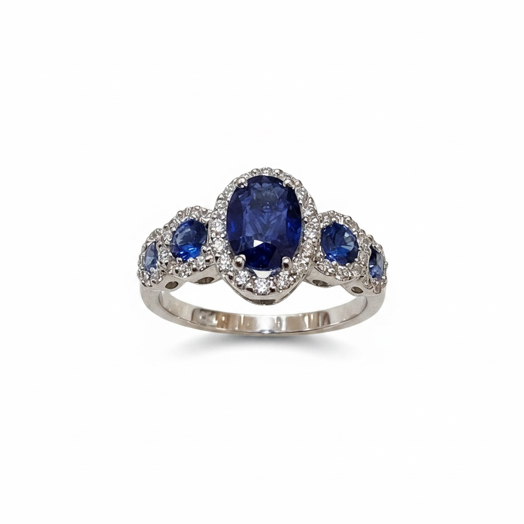 Anello oro zaffiri e diamanti BELLE EPOQUE art. AN1432