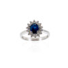 Anello con zaffiro e diamanti  oro bianco BON TON art. AN2187-1