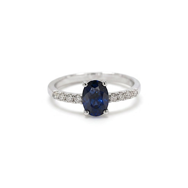 ANELLO  ZAFFIRO ORO E DIAMANTI GEMME ART. AN1066