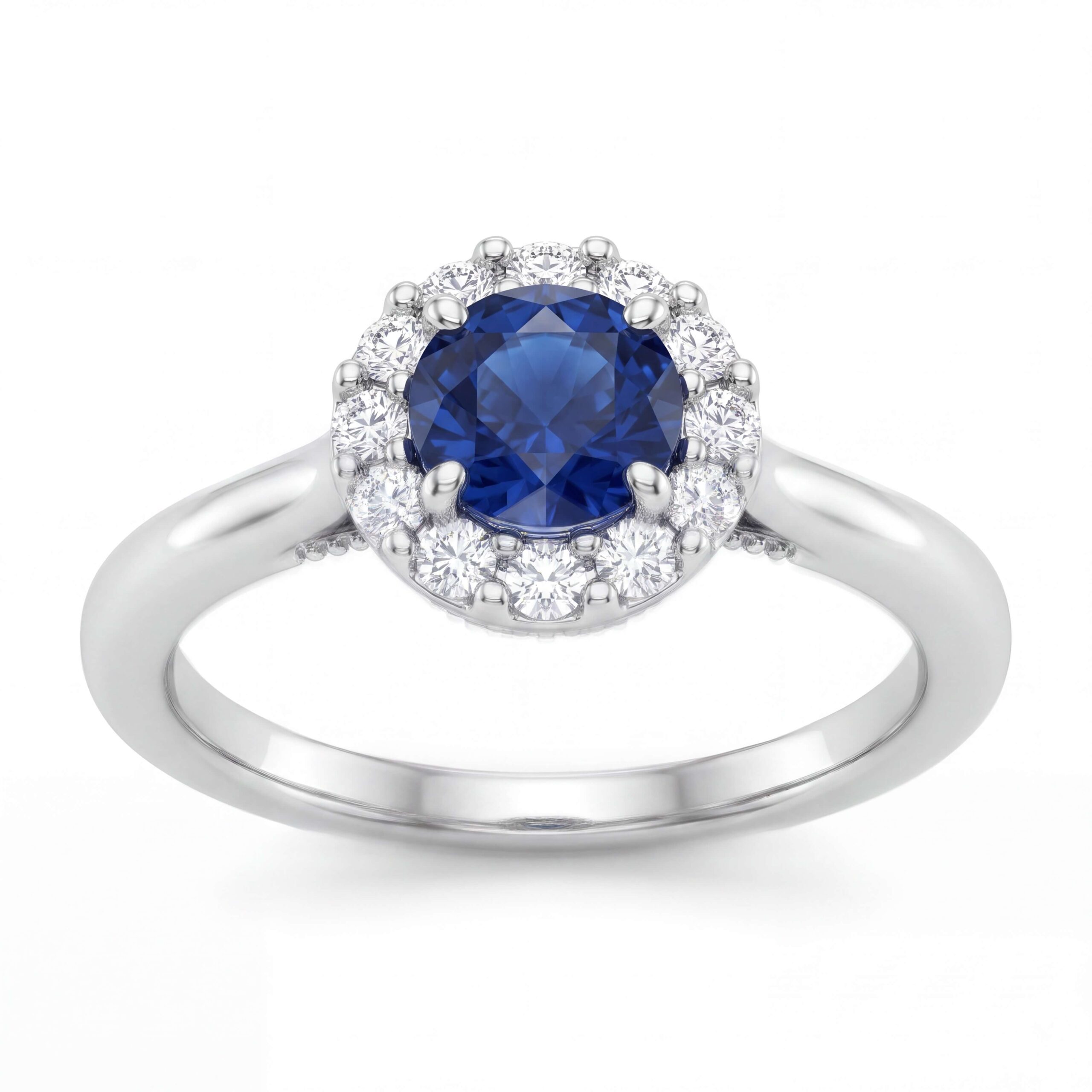 Ring with sapphire and diamonds art. 229029