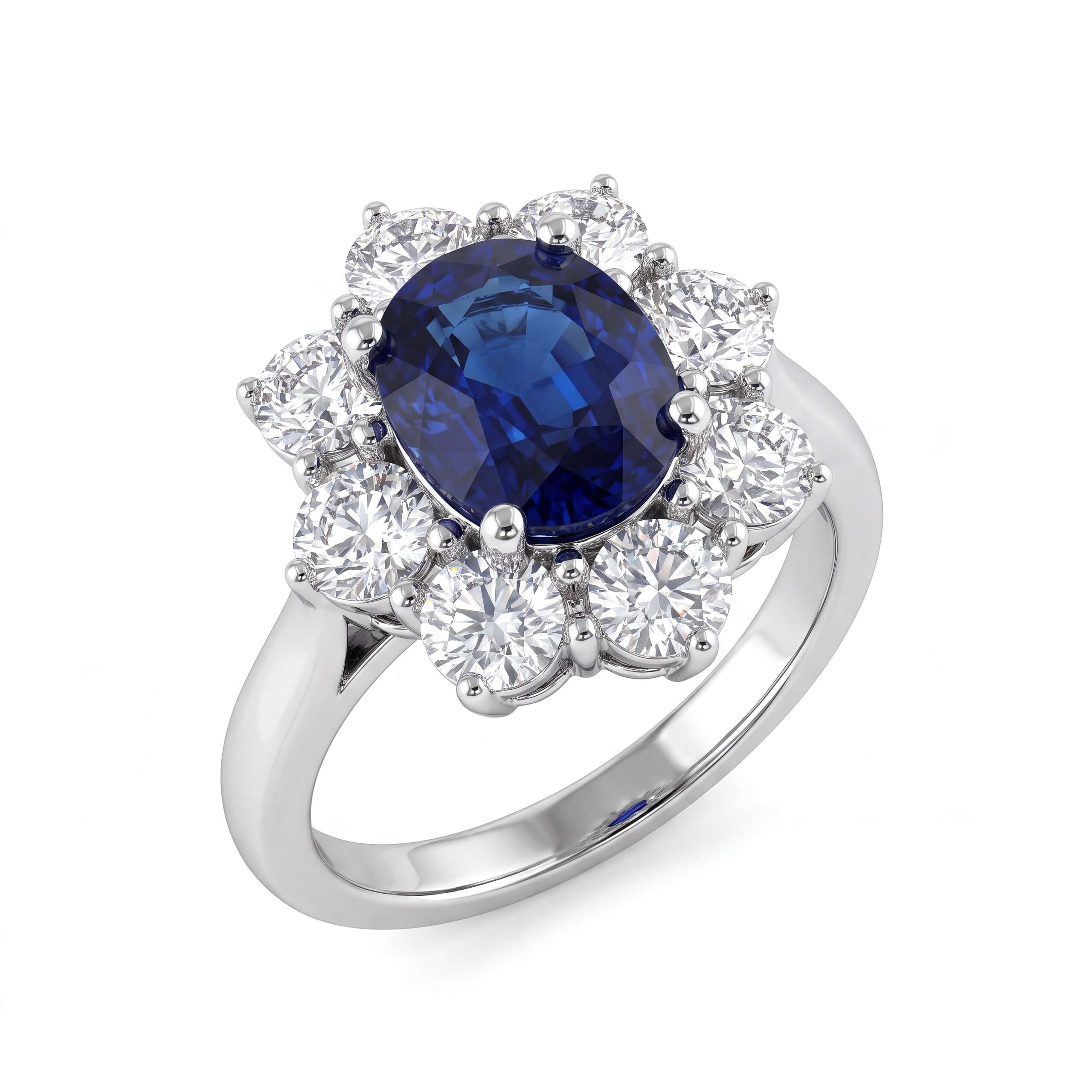 Sapphire, diamond and gold ring BON TON Art. AN3028